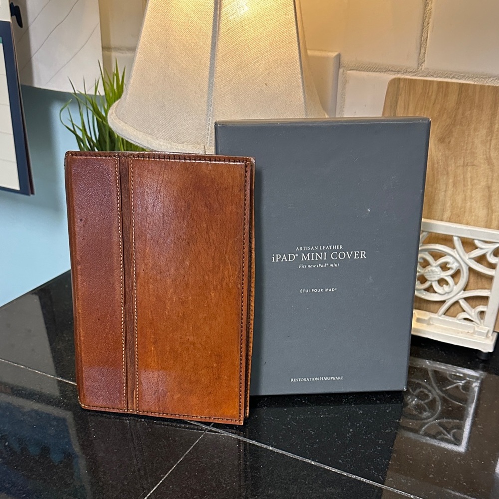 Restoration Hardware Brown Leather iPad Mini Cover
